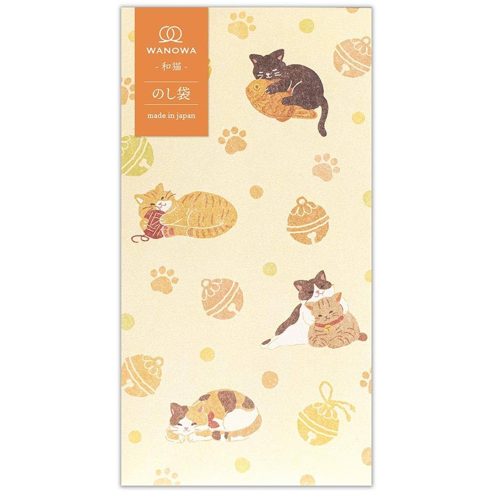 Amazon | のし袋【5枚入 和紙 お札折らないサイズ】 WANOWA 和猫